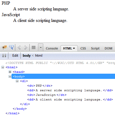 side scripting language.