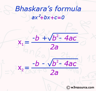 Bhaskara's Formula for Quadratic Equations, Prof. Gis