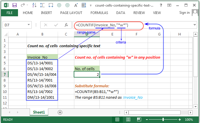 Excel Formula To Count Cells With Text All Criteria Included Riset