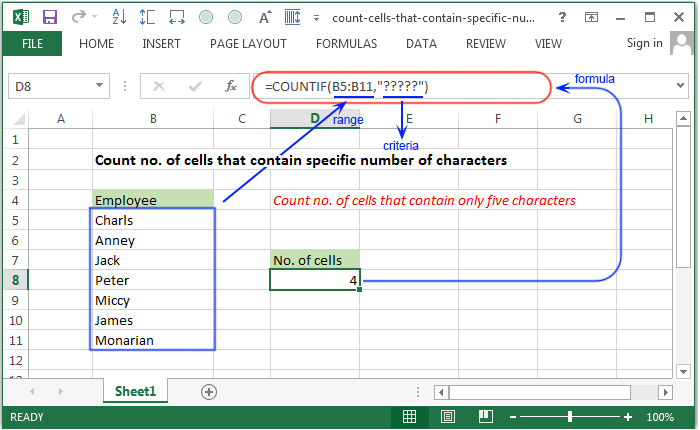 Excel Formula To Count Cells With Text And Numbers Texte S lectionn 