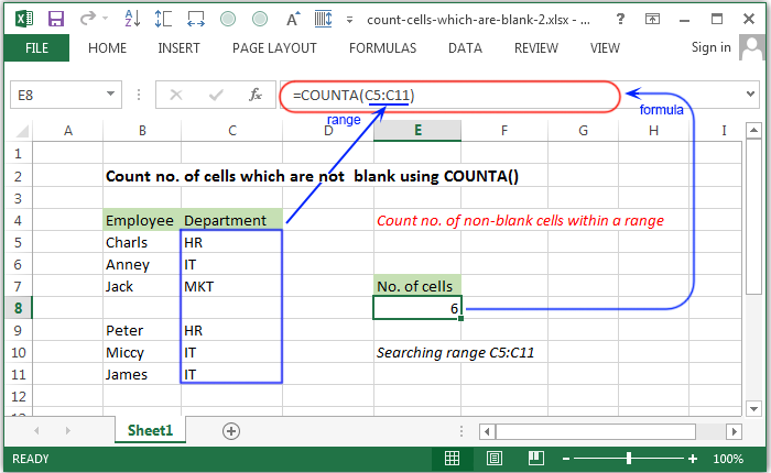 Count Cells That Are Not Blank In Excel 6 Useful Methods Exceldemy Riset