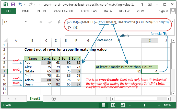 How To Count How Many Rows Have A Value In Excel Printable Forms Free Online