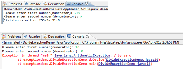 Exception Handling in Java - Part 1 - Simple Snippets