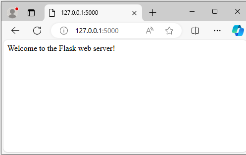 Python: Flask web server.