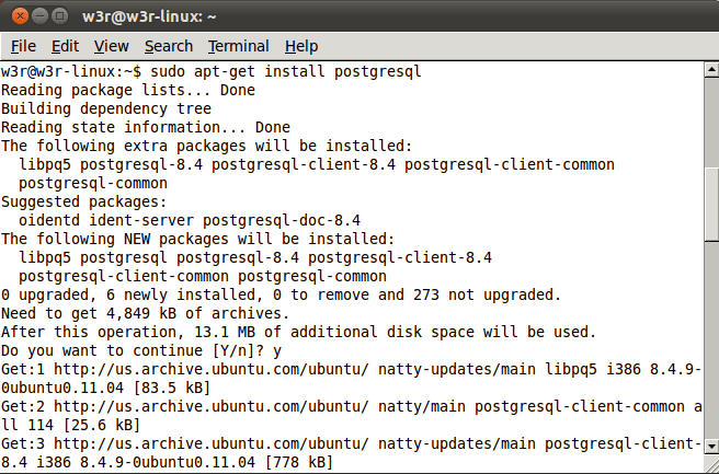 configure postgresql linux