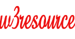 The w3resource logo 